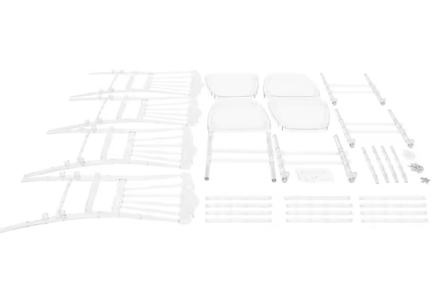 Set van 4 Transparante Eetkamerstoelen – Acryl Stapelbare Stoelen, Modern & Duurzaam