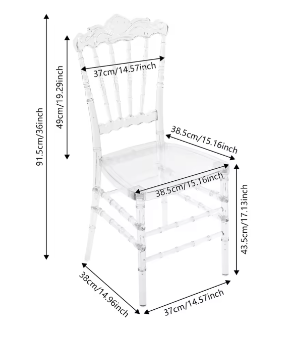 Set van 4 Transparante Eetkamerstoelen – Acryl Stapelbare Stoelen, Modern & Duurzaam