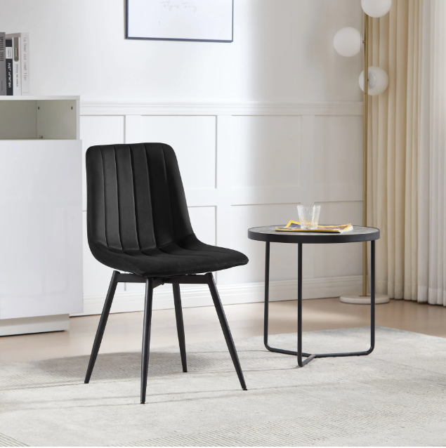 Set van 4 Draaibare Velvet Eetkamerstoelen – 360° Rotatie & Ergonomisch Design