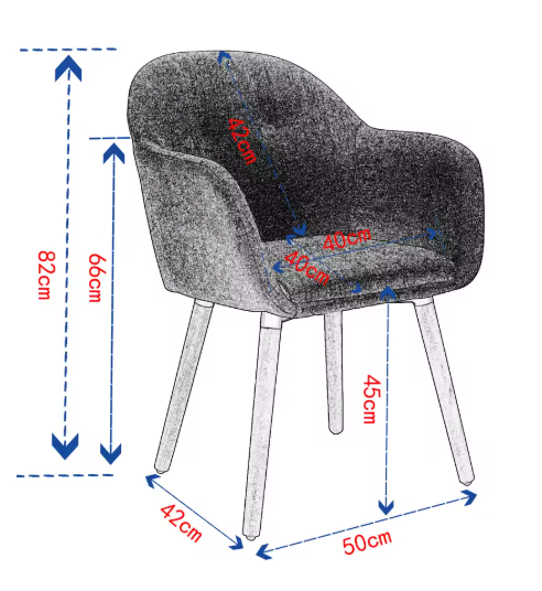 Linnen Eetkamerstoel met Armleuningen – Houten Frame & Ergonomisch Ontwerp