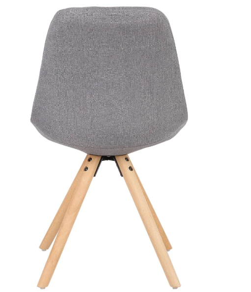 Set van 4 Linnen Eetkamerstoelen – Houten Poten & Ergonomisch Ontwerp