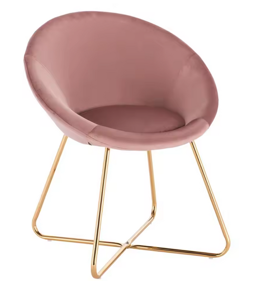 Eetkamerstoel met Armleuningen – Gestoffeerde Zitting & Metalen Poten