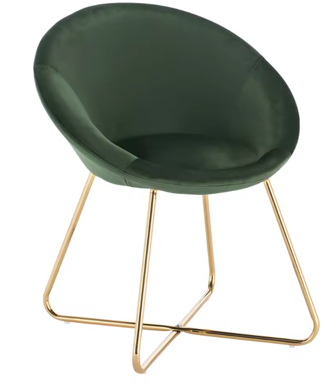 Eetkamerstoel met Armleuningen – Gestoffeerde Zitting & Metalen Poten