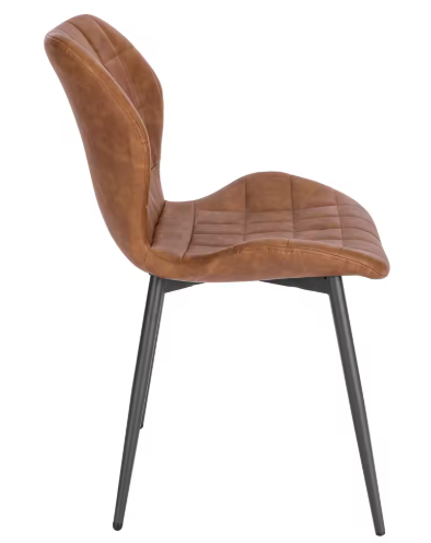 Set van 2 Gestoffeerde Eetkamerstoelen – Kunstleer/Fluweel & Metalen Poten