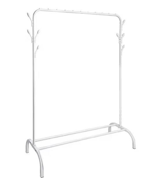 Kledingrek met Schoenenrek – Staande Kapstok met Legplank 154×43×105 cm