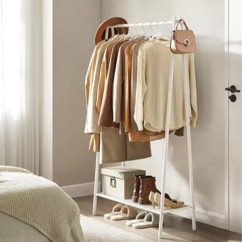 Minimalistisch Kledingrek met Legplank – Stalen Frame 92,5×33,5×153 cm