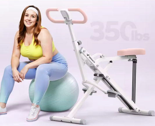 2-in-1 Squat & Roeimachine – Opvouwbare Trainingsapparatuur met LCD-scherm & Weerstandsbanden