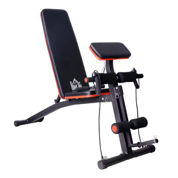 Multifunctionele Halterbank – Verstelbare Trainingsbank met Preacher Curl & Opvouwbaar Ontwerp
