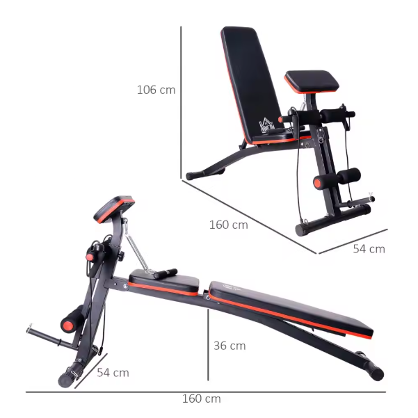 Multifunctionele Halterbank – Verstelbare Trainingsbank met Preacher Curl & Opvouwbaar Ontwerp