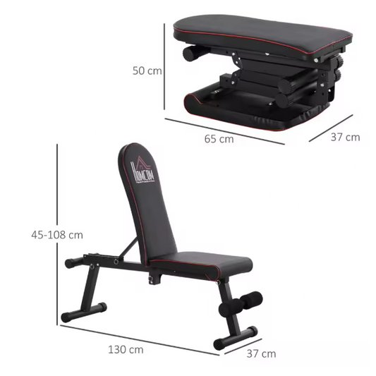 Verstelbare Halterbank – 6 Posities Buik- & Fitnessbank Opvouwbaar