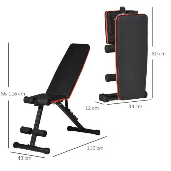 Verstelbare Halterbank – 7 Posities Buik- & Fitnessbank Opvouwbaar