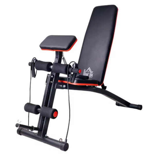 Opvouwbare Halterbank – Verstelbare Fitnessbank met 6 Posities & Preacher Curl