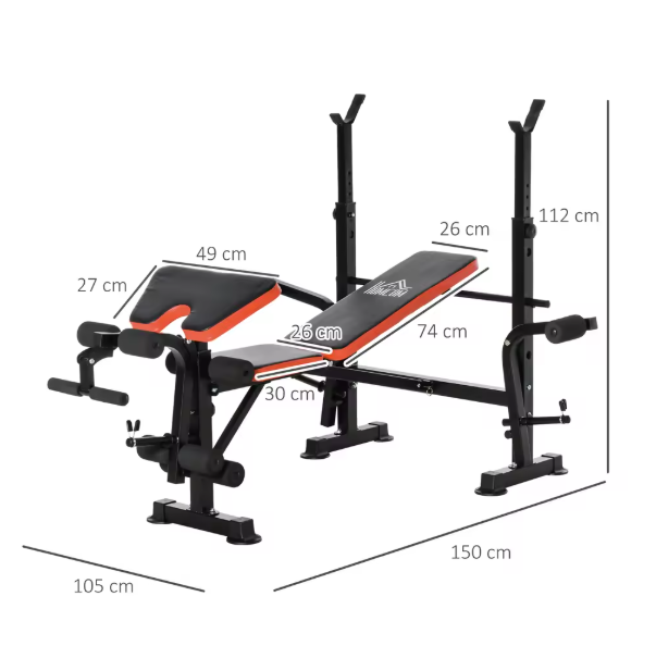 Verstelbare Halterbank met Barsteun – Fitnessbank voor Full Body Training