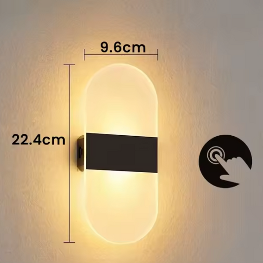 Draadloze LED Wandlamp – USB Oplaadbaar met Touch Sensor