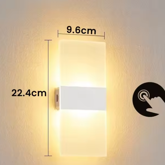 Draadloze LED Wandlamp – USB Oplaadbaar met Touch Sensor