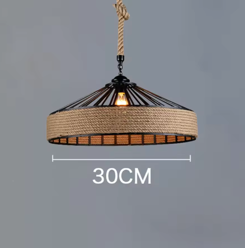 Noah Hanglamp – Klassieke Henneptouw Plafondlamp