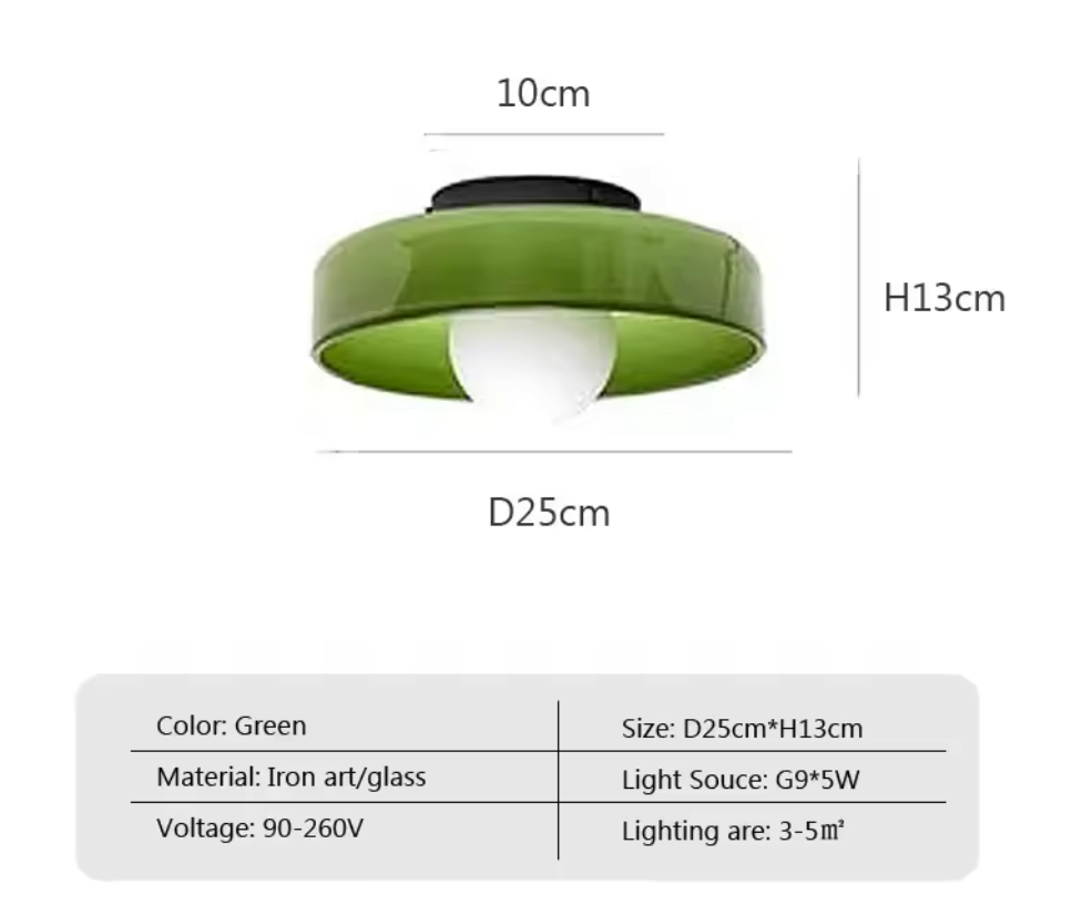 Lumi – Moderne Ronde Glazen Plafondlamp (Nordic Design)