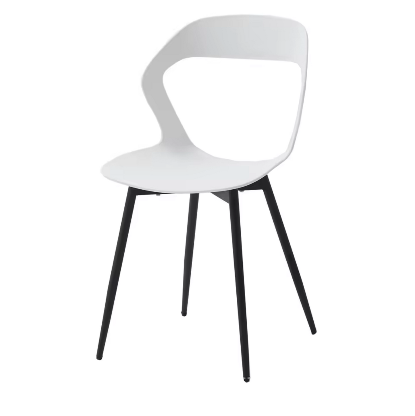 Set van 6 Scandinavische Eetkamerstoelen – Stijlvolle en Comfortabele Stoelen met Metalen Poten (Zwart/Grijs/Wit)