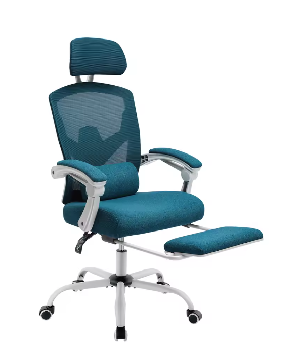 Ergonomische Draaistoel – Ligfunctie – Mesh Rug – Lendensteun & Voetsteun