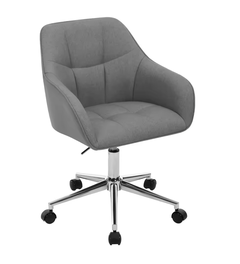 Fluwelen Bureaustoel met Armleuningen – In Hoogte Verstelbaar & 360° Draaibaar, Modern en Comfortabel