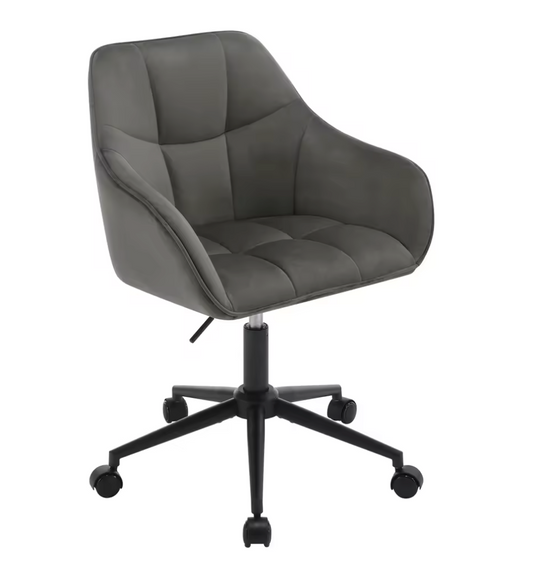 Fluwelen Bureaustoel met Armleuningen – In Hoogte Verstelbaar & 360° Draaibaar, Modern en Comfortabel