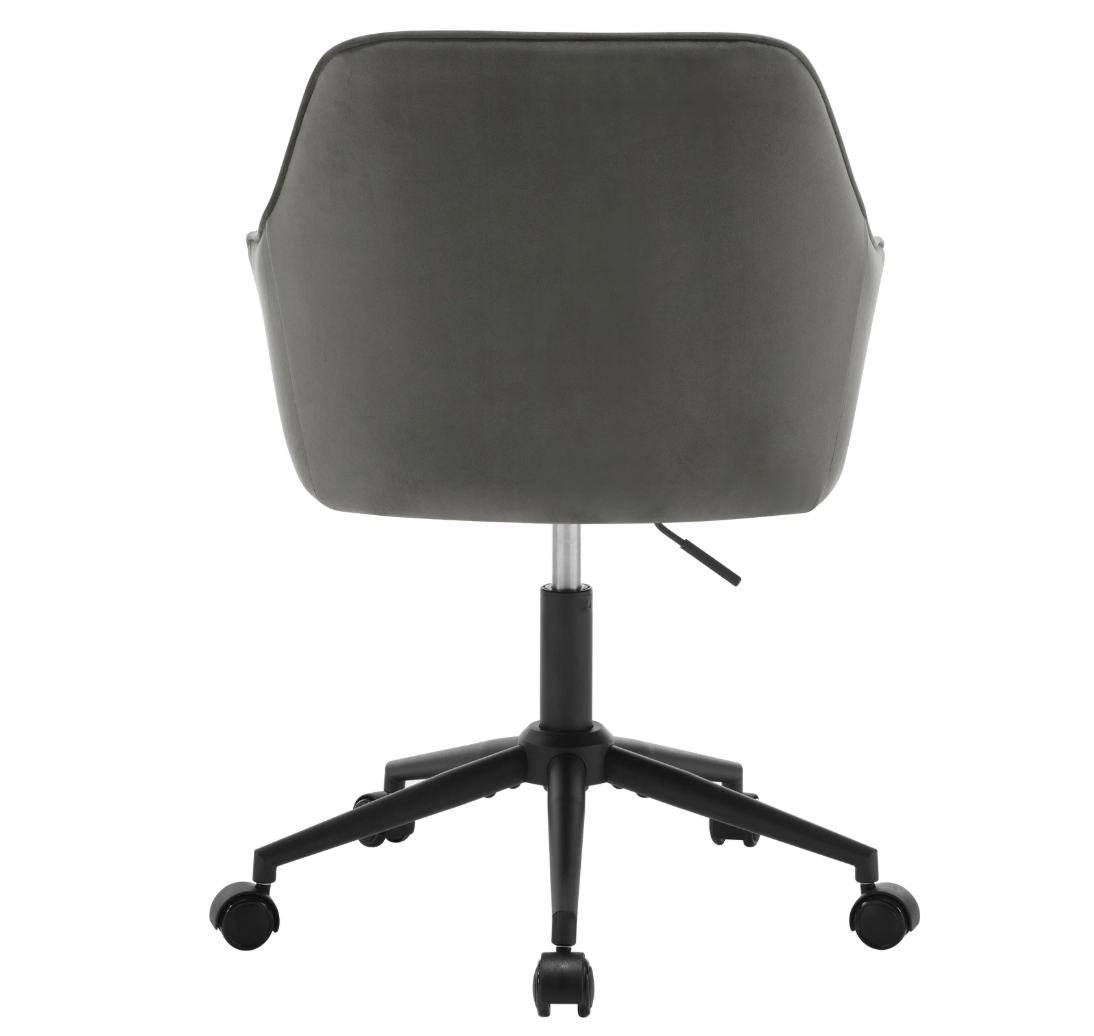 Fluwelen Bureaustoel met Armleuningen – In Hoogte Verstelbaar & 360° Draaibaar, Modern en Comfortabel
