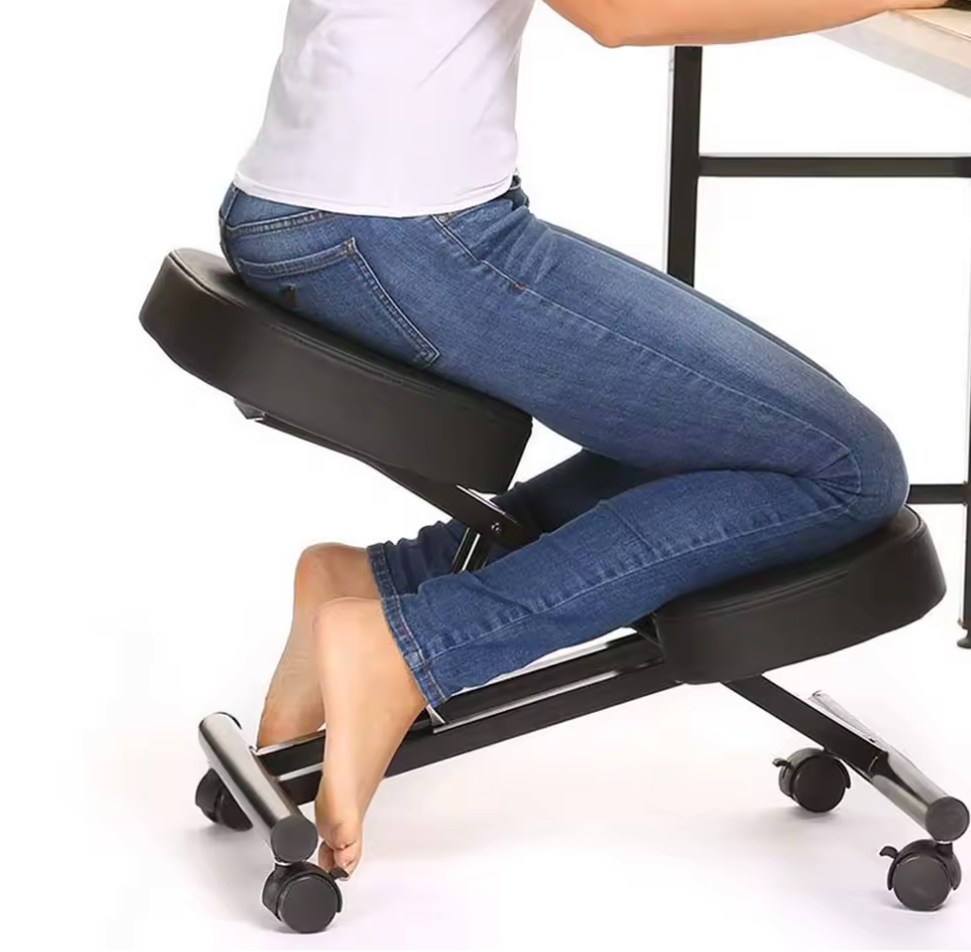 Ergonomische Kniestoel – Verstelbaar – Met 80 mm Kussens – Zwart