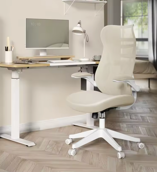 Ergonomische Bureaustoel Ivoor – Opklapbare Armleuningen – Met Hoofdsteun