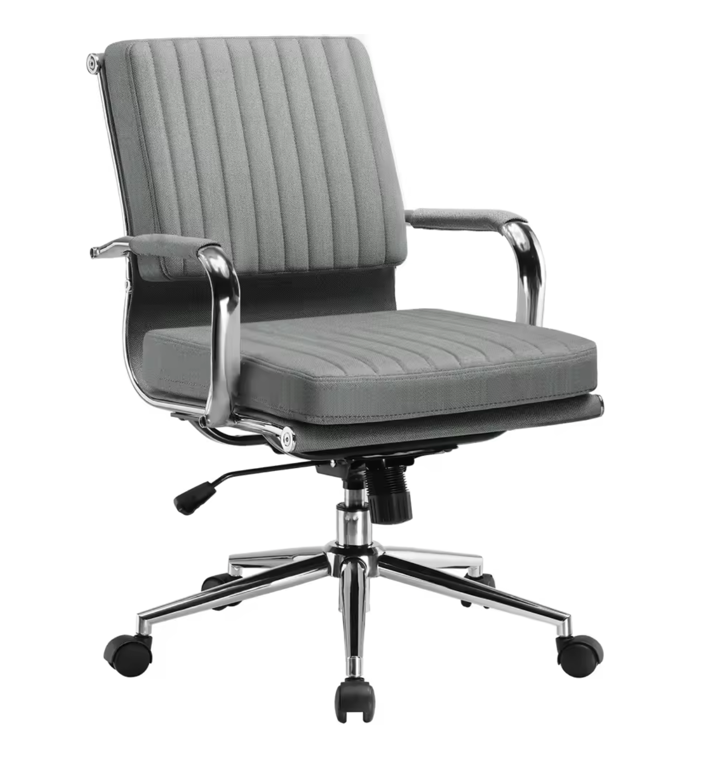 Ergonomische Bureaustoel Wit of Grijs (Teddy) – In Hoogte Verstelbaar – Met Schommelfunctie