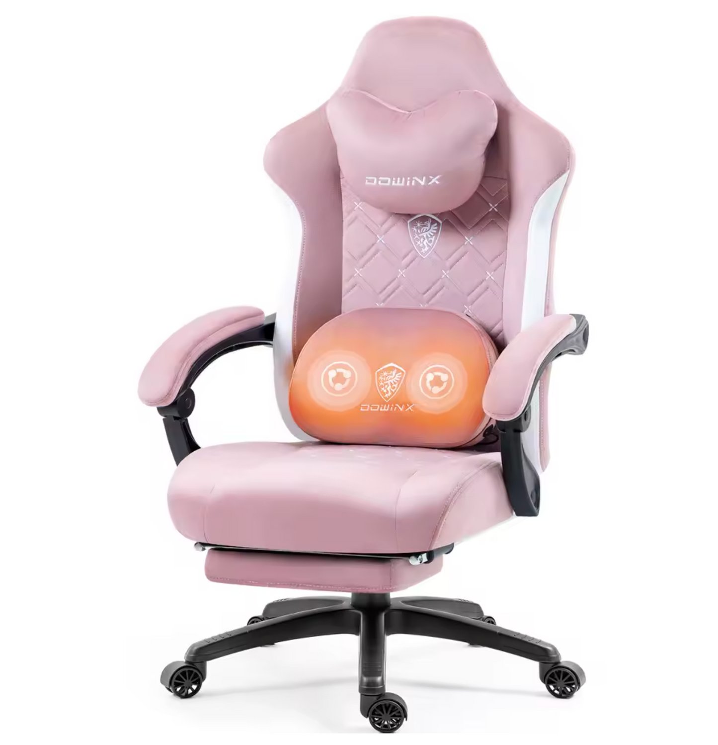 Gaming Bureaustoel met Massage, Verwarming & Voetsteun