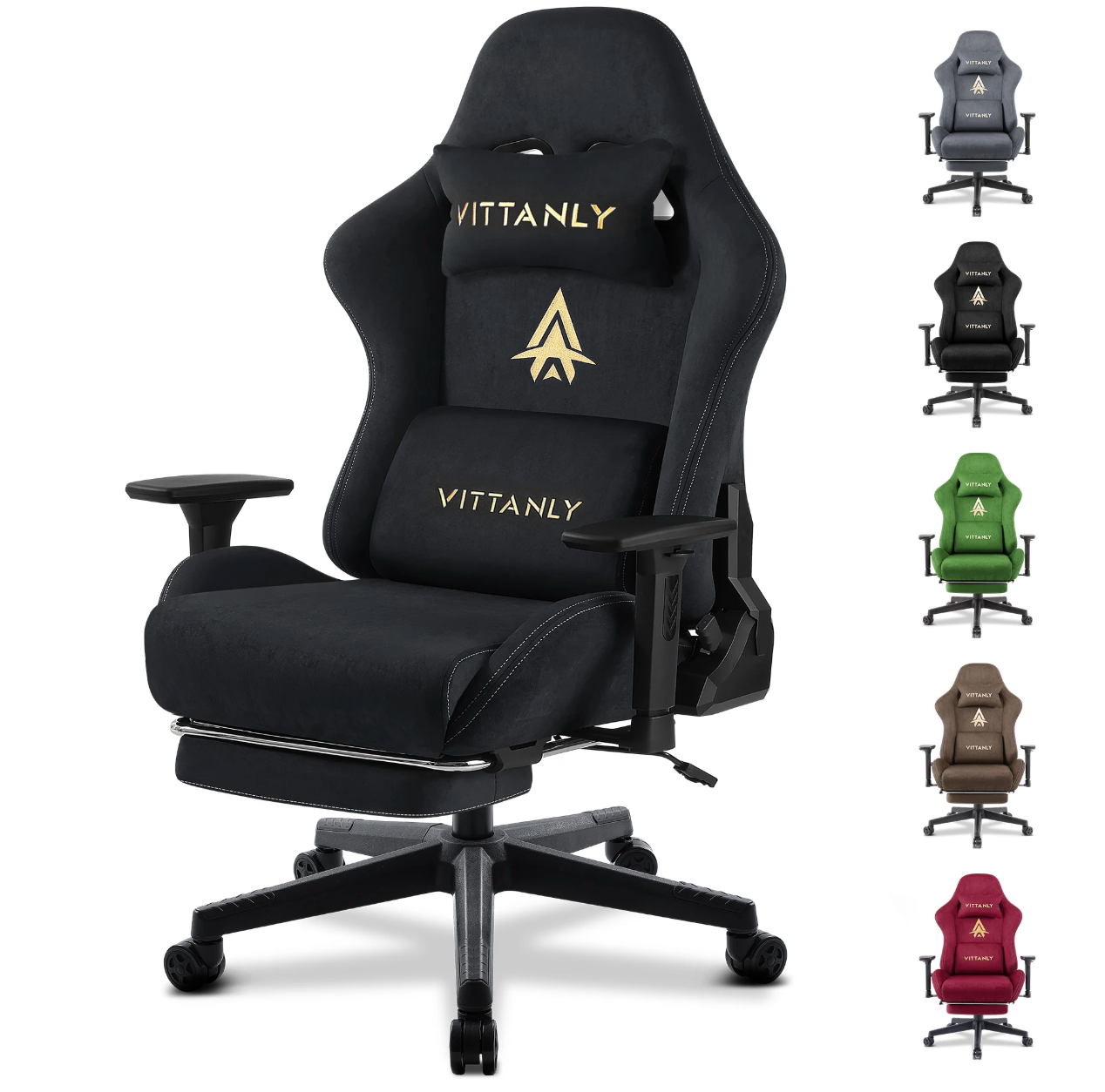 Gamingstoel met Voetsteun – Ergonomisch & In Hoogte Verstelbaar