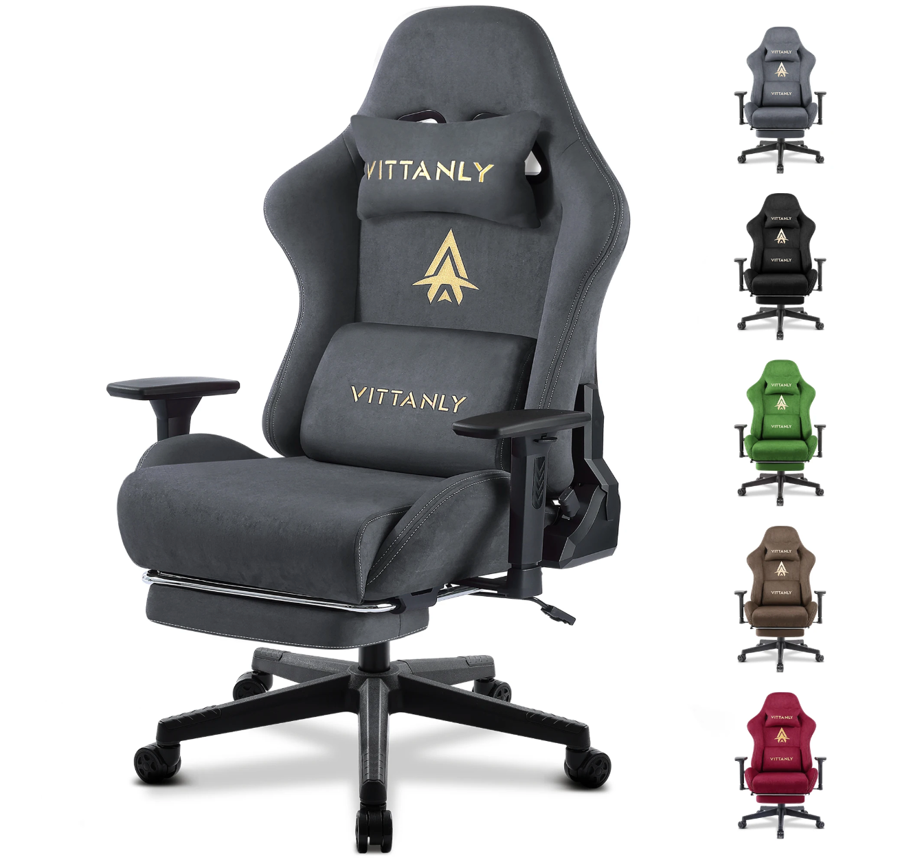 Gamingstoel met Voetsteun – Ergonomisch & In Hoogte Verstelbaar