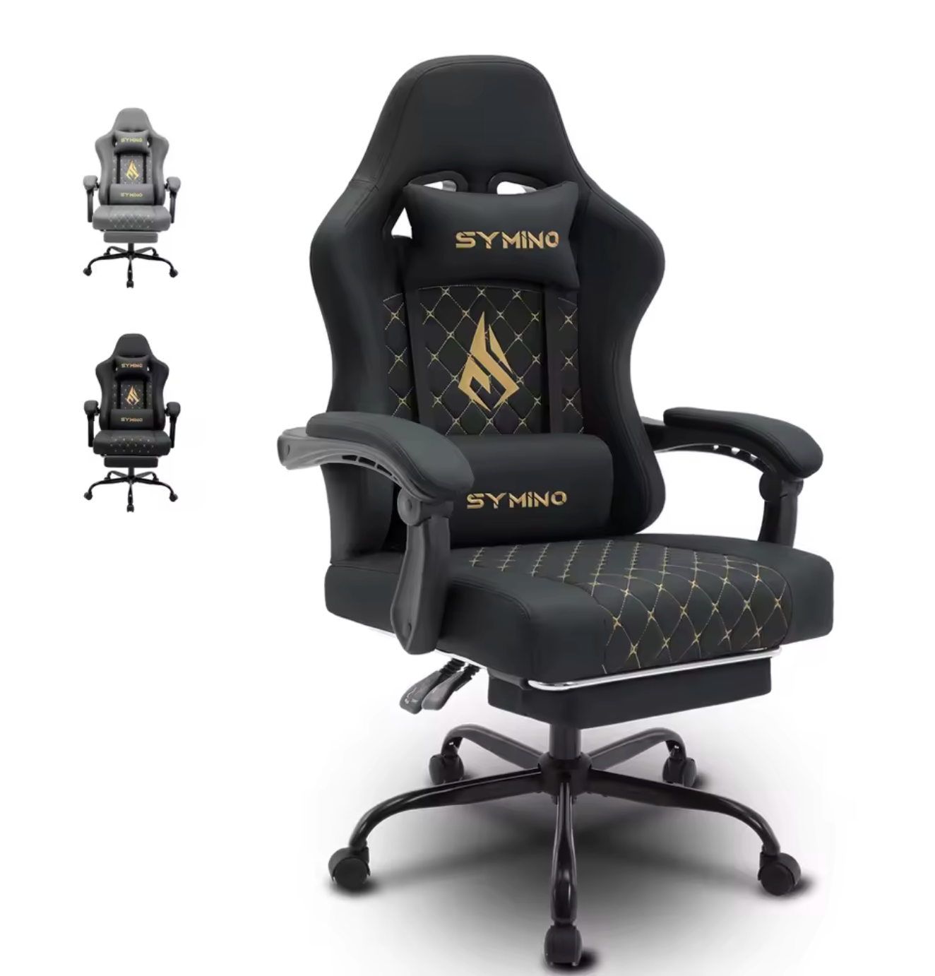 Gamingstoel in Racestijl – Met Voetsteun & Verstelbare Armleuningen