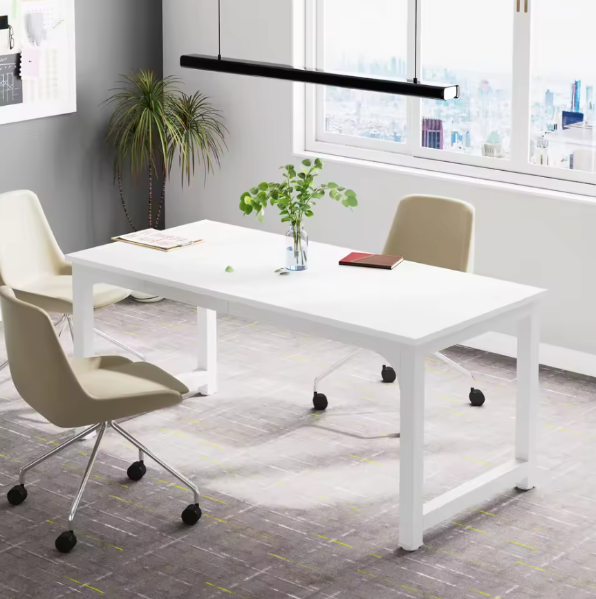 Modern Groot Bureau – 160 cm Werktafel met Stalen Frame