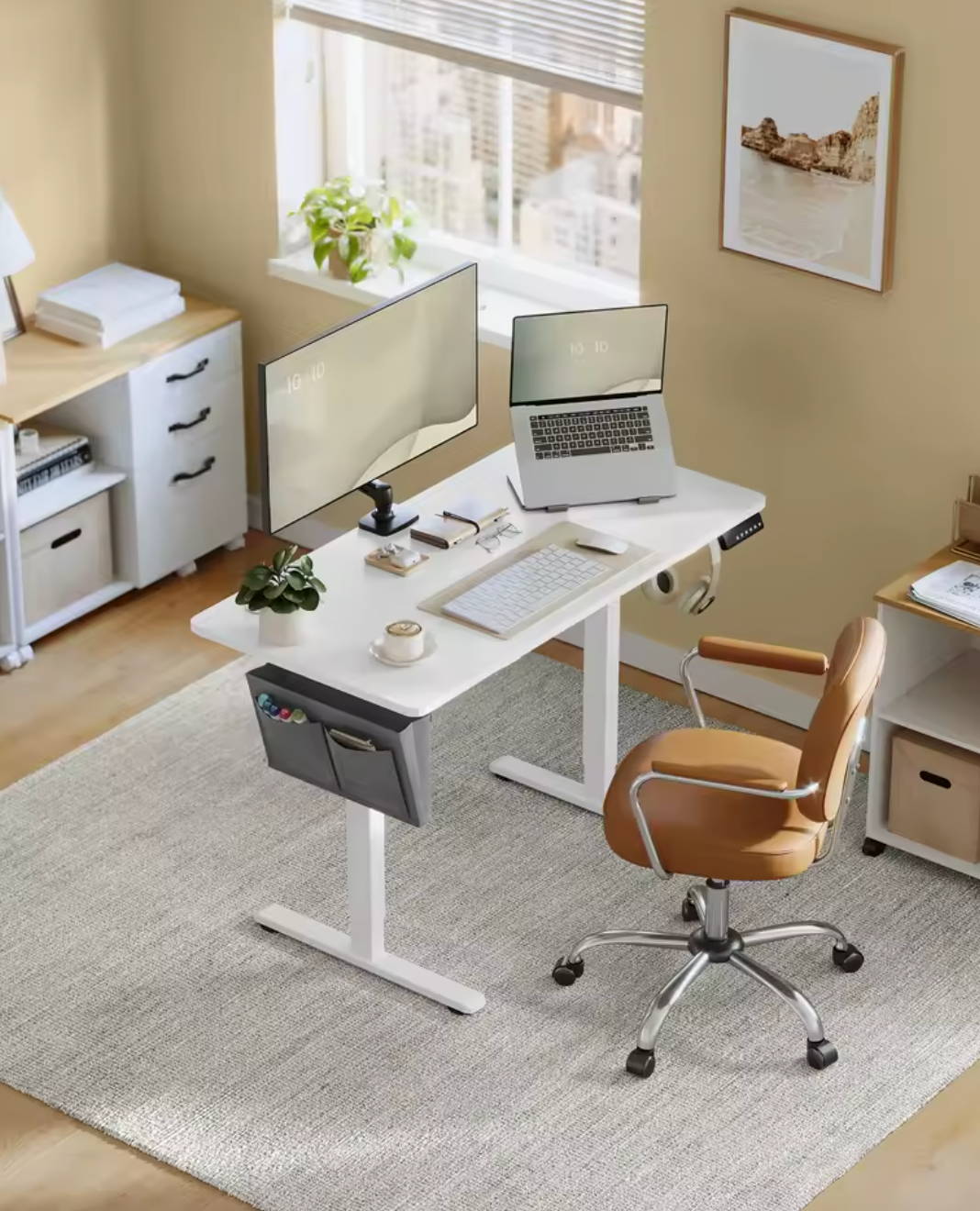 Elektrisch Zit-Sta Bureau 120x60cm – Met Geheugen & Organizer