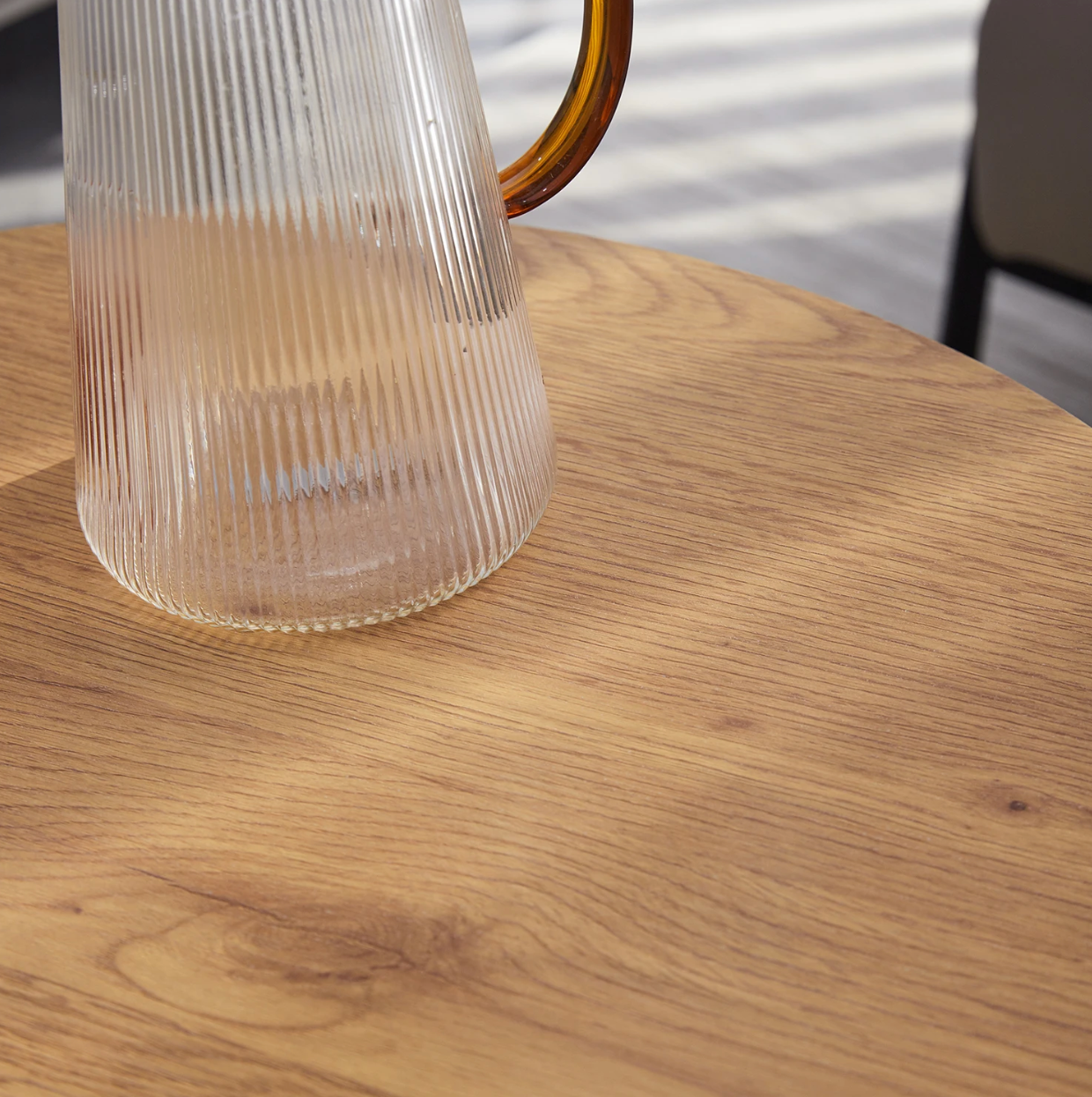 Set van 2 Scandinavische Salontafels – Ronde Tafels met Metaal & Hout, Stapelbaar en Modern