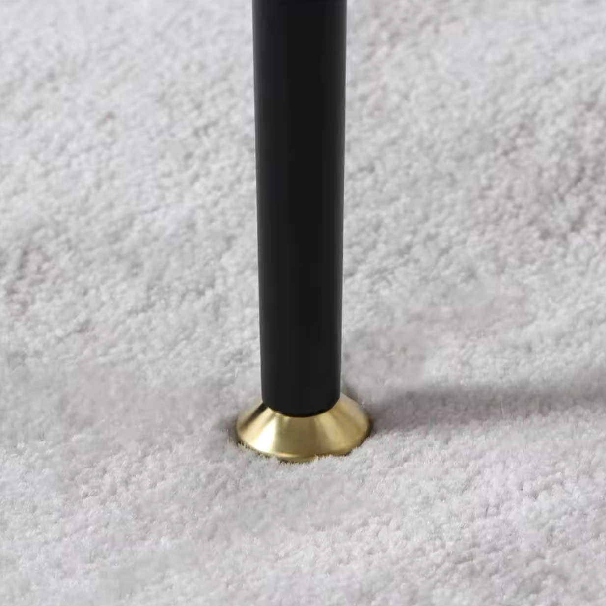 Ronde glazen bijzettafel – met metalen poten, Ø50 cm