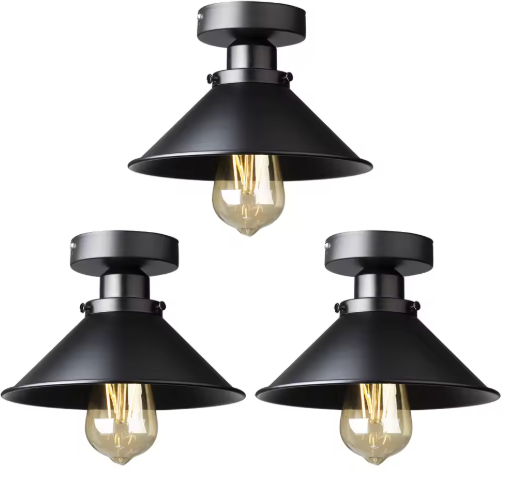 Vintage Industriële Plafondlamp – Metalen Retro Inbouwarmatuur