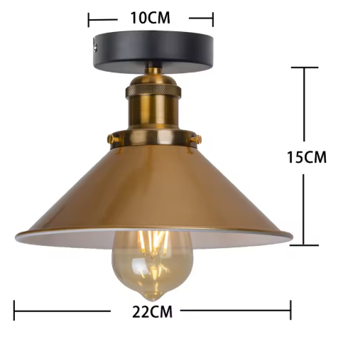 Vintage Industriële Plafondlamp – Metalen Retro Inbouwarmatuur