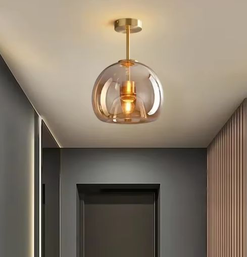 Moderne Scandinavische Plafondlamp – Minimalistisch Glas & LED