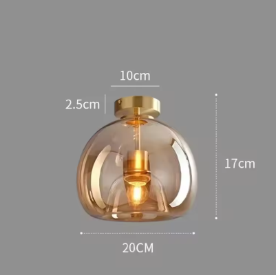 Moderne Scandinavische Plafondlamp – Minimalistisch Glas & LED