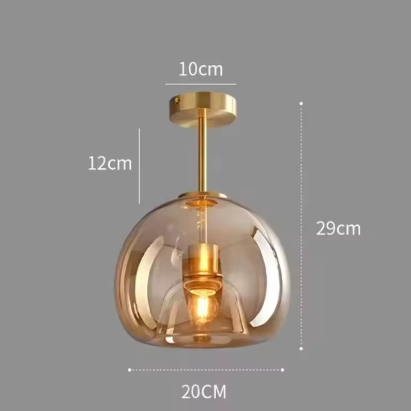 Moderne Scandinavische Plafondlamp – Minimalistisch Glas & LED