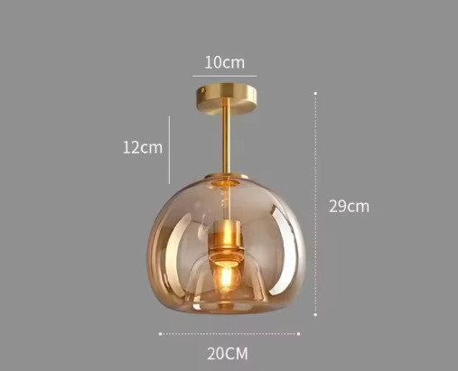 Moderne Scandinavische Plafondlamp – Minimalistisch Glas & LED