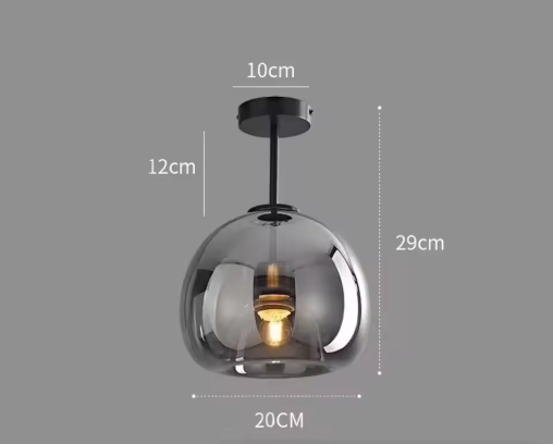 Moderne Scandinavische Plafondlamp – Minimalistisch Glas & LED