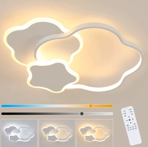 Stervormige LED Plafondlamp – 31W, Dimbaar 3000–6500K met Afstandsbediening