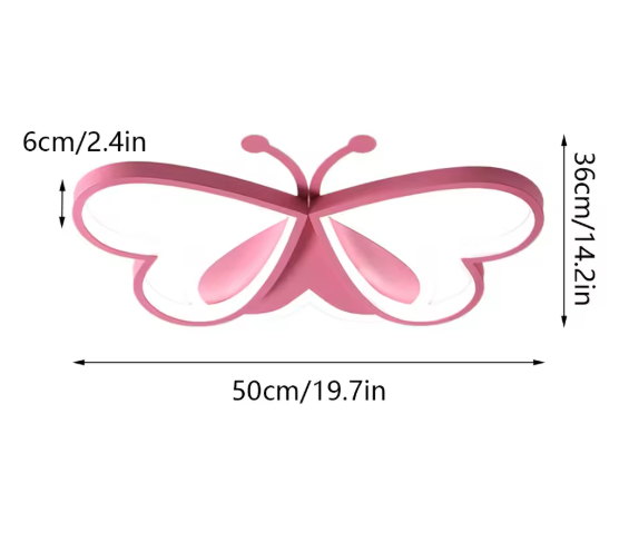 Vlinder LED Plafondlamp – Creatieve Kinderkamer & Slaapkamerverlichting, 90W