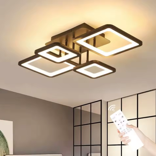 Moderne LED Plafondlamp – 54W Dimbaar Rechthoekig Design met Afstandsbediening