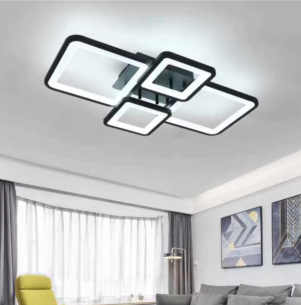 Moderne LED Plafondlamp – 54W Dimbaar Rechthoekig Design met Afstandsbediening