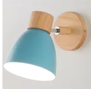 Houten Scandinavische Wandlamp – Moderne E27 Binnenverlichting met Schakelaar