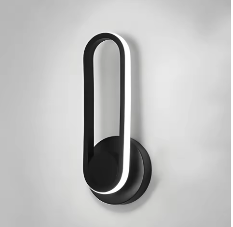 Moderne LED Wandlamp – 330° Draaibaar, Zwart, 6500K Koel Wit